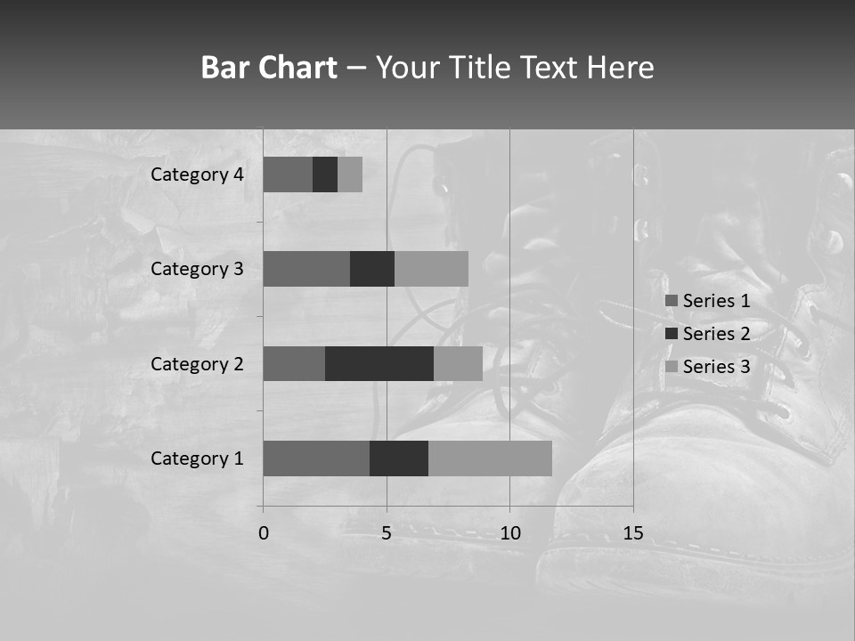 A Black And White Photo Of A Pair Of Boots PowerPoint Template