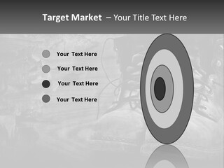 A Black And White Photo Of A Pair Of Boots PowerPoint Template