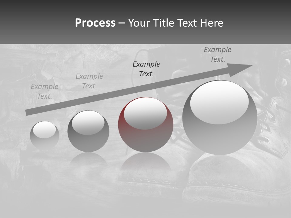 A Black And White Photo Of A Pair Of Boots PowerPoint Template