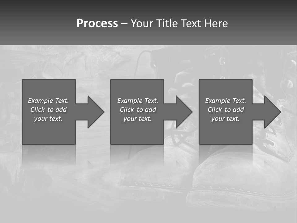 A Black And White Photo Of A Pair Of Boots PowerPoint Template
