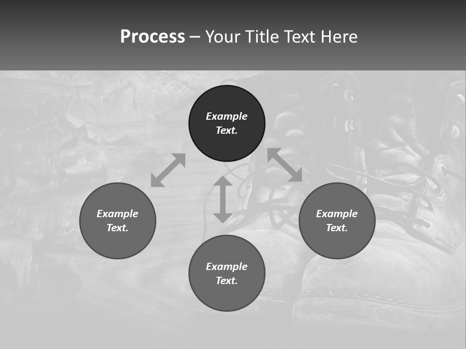 A Black And White Photo Of A Pair Of Boots PowerPoint Template