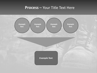 A Black And White Photo Of A Pair Of Boots PowerPoint Template
