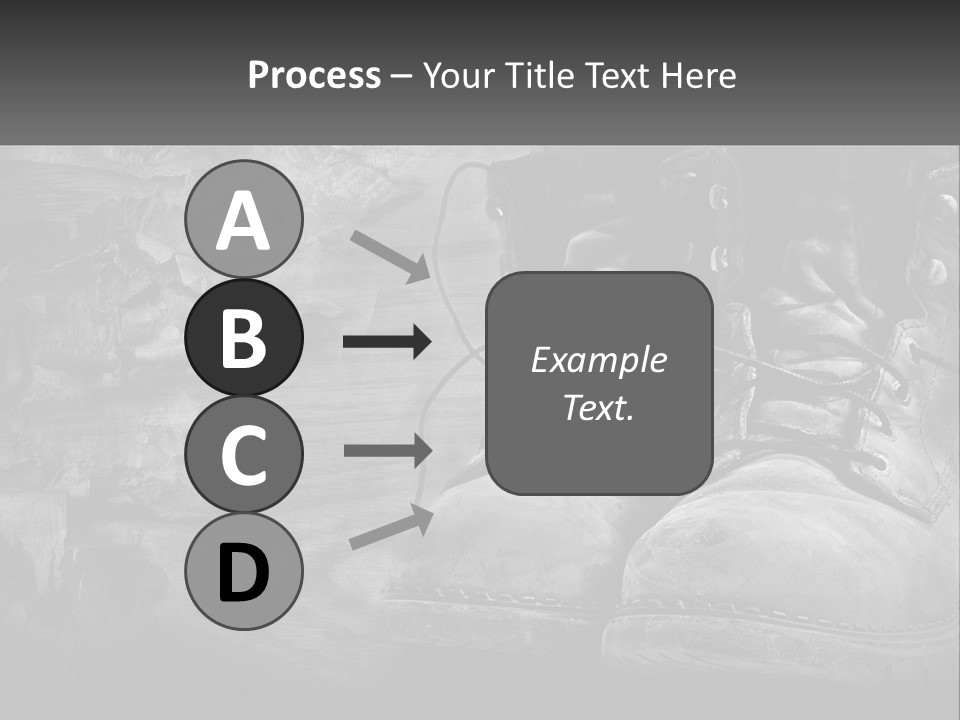 A Black And White Photo Of A Pair Of Boots PowerPoint Template
