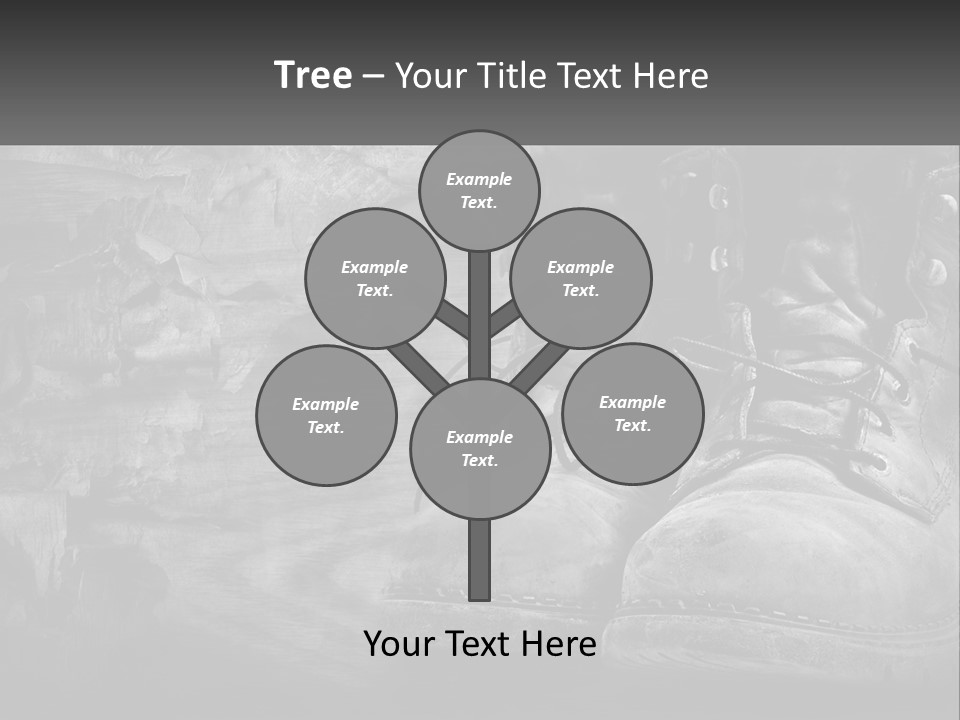 A Black And White Photo Of A Pair Of Boots PowerPoint Template