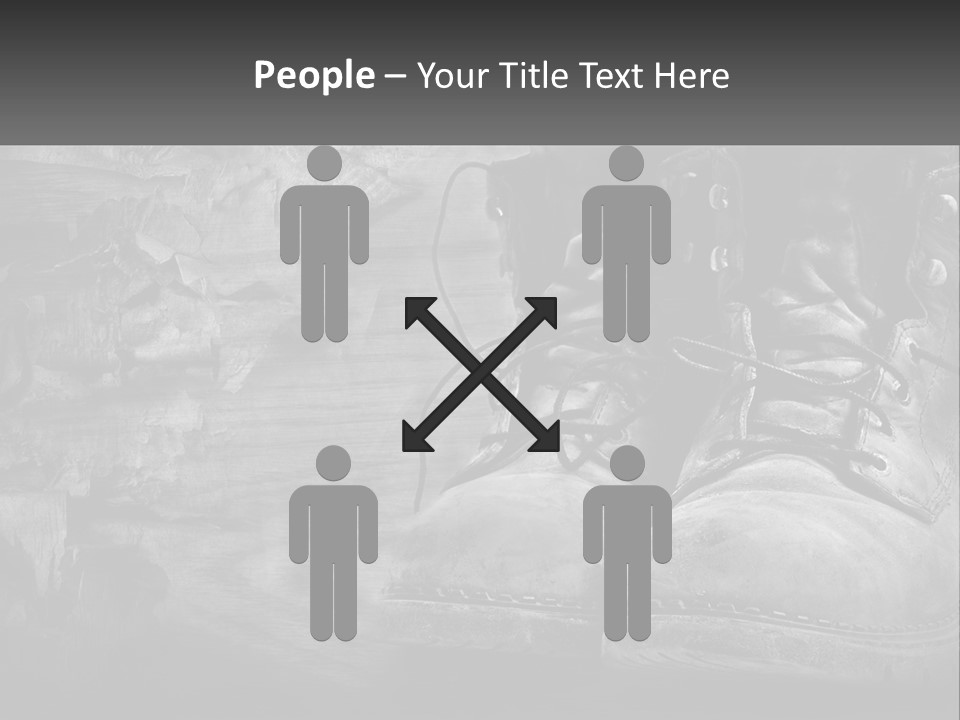 A Black And White Photo Of A Pair Of Boots PowerPoint Template