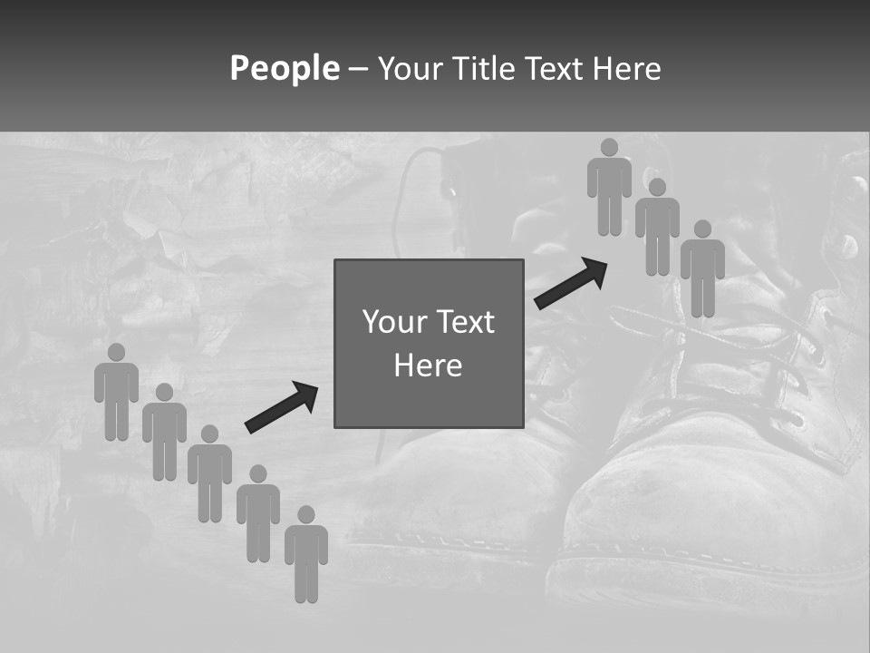 A Black And White Photo Of A Pair Of Boots PowerPoint Template