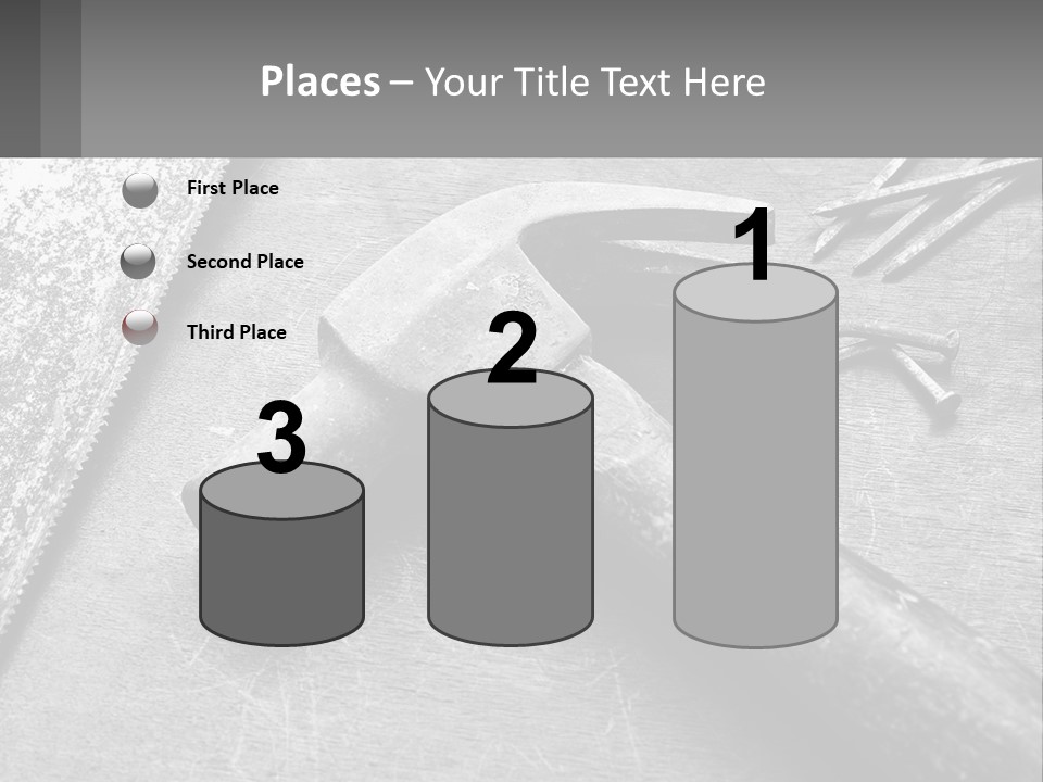 A Hammer And Nails On A Table Powerpoint Template PowerPoint Template