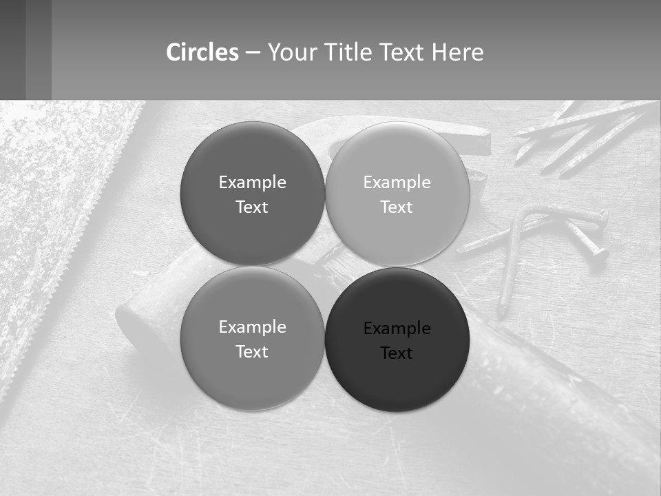 A Hammer And Nails On A Table Powerpoint Template PowerPoint Template