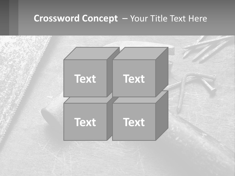 A Hammer And Nails On A Table Powerpoint Template PowerPoint Template