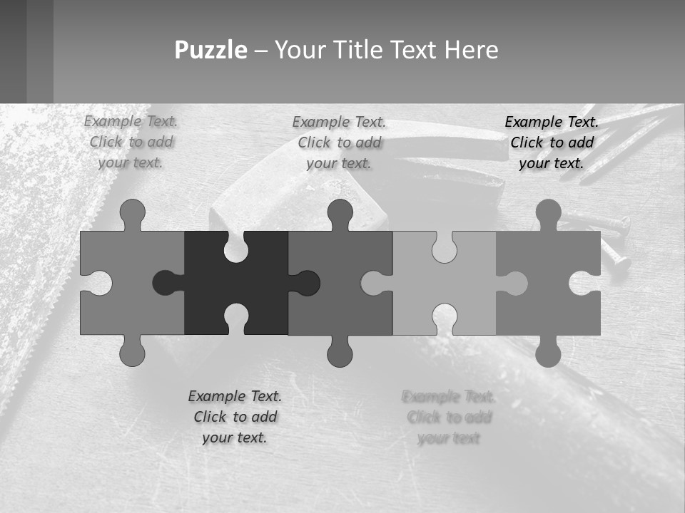 A Hammer And Nails On A Table Powerpoint Template PowerPoint Template