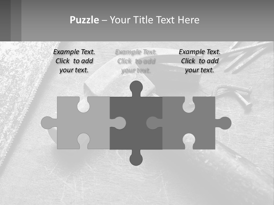 A Hammer And Nails On A Table Powerpoint Template PowerPoint Template