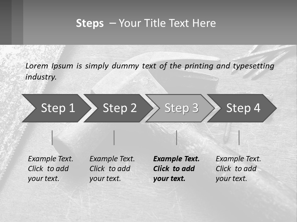 A Hammer And Nails On A Table Powerpoint Template PowerPoint Template