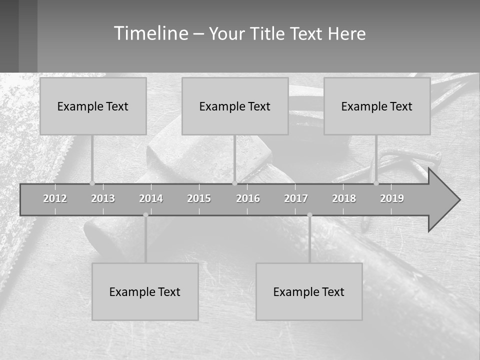 A Hammer And Nails On A Table Powerpoint Template PowerPoint Template
