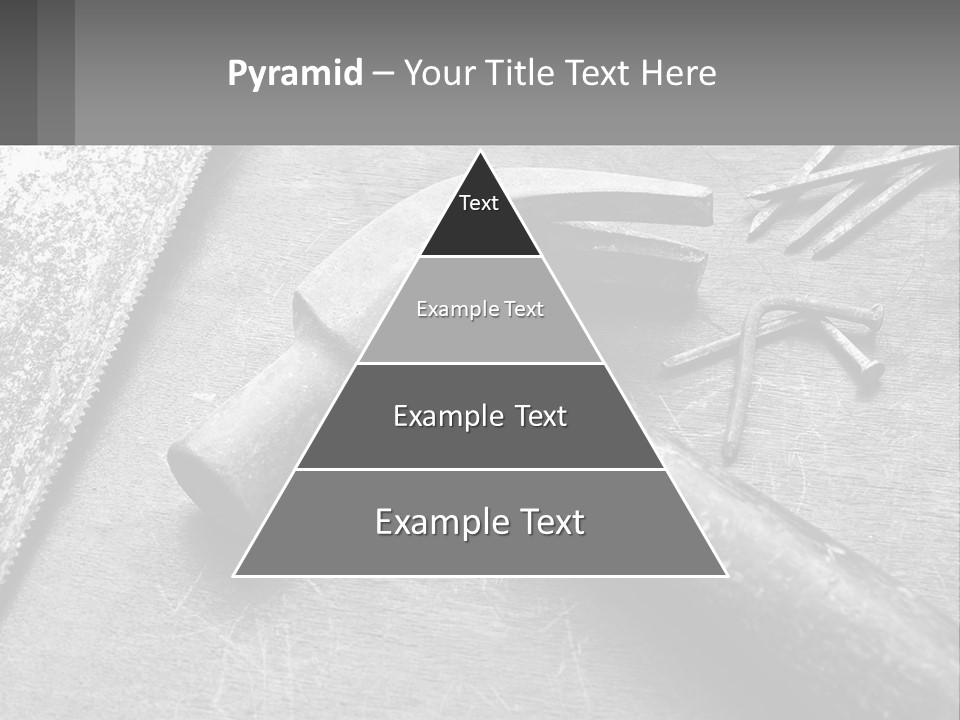 A Hammer And Nails On A Table Powerpoint Template PowerPoint Template
