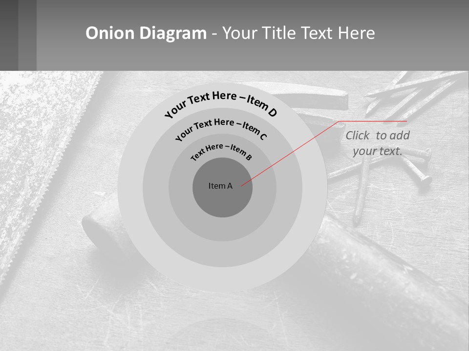 A Hammer And Nails On A Table Powerpoint Template PowerPoint Template