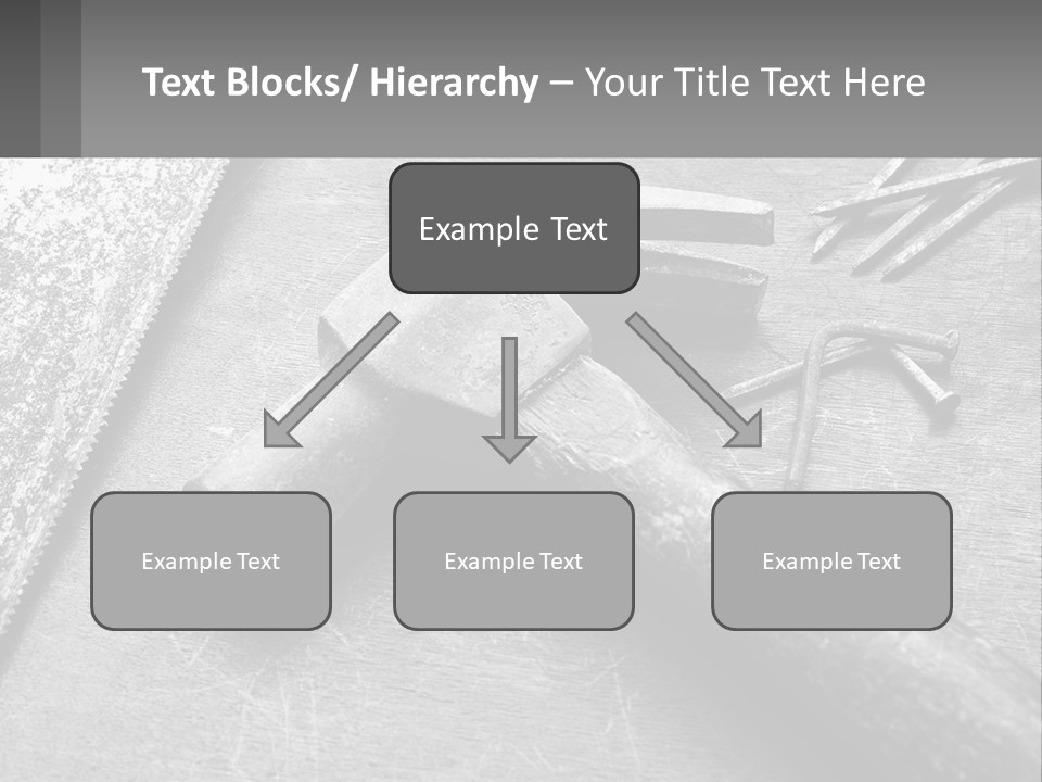 A Hammer And Nails On A Table Powerpoint Template PowerPoint Template
