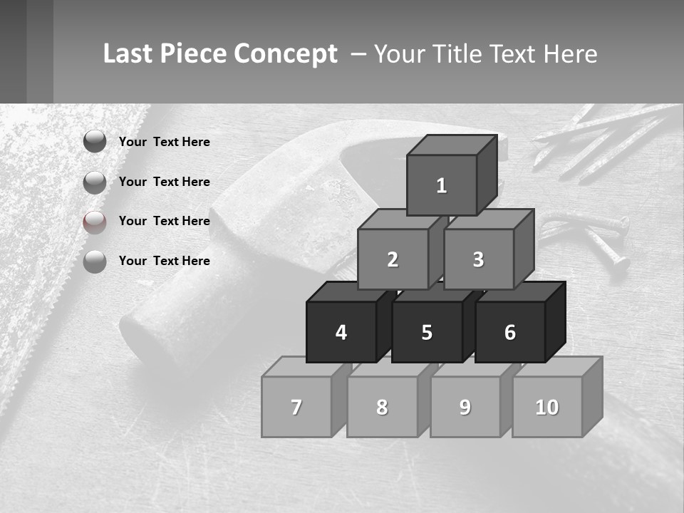 A Hammer And Nails On A Table Powerpoint Template PowerPoint Template