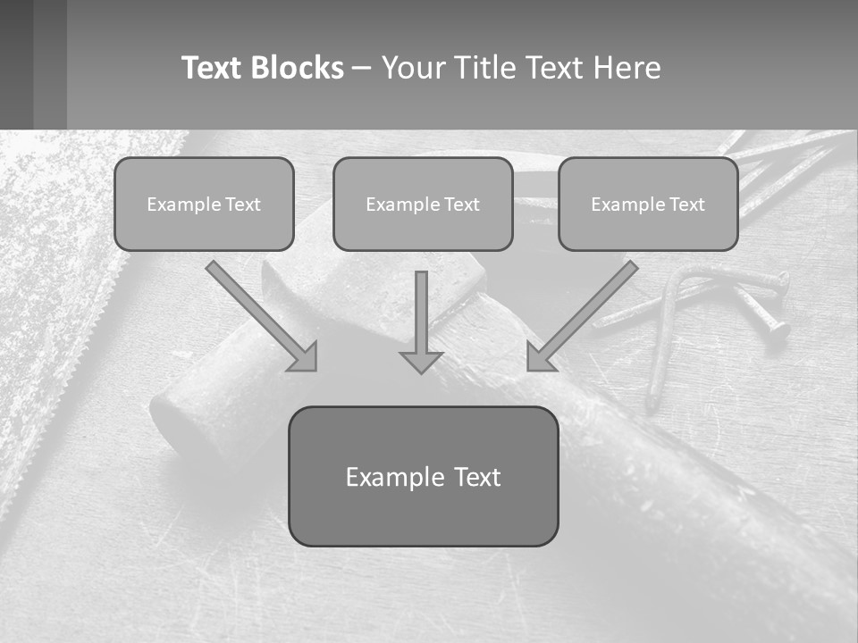A Hammer And Nails On A Table Powerpoint Template PowerPoint Template