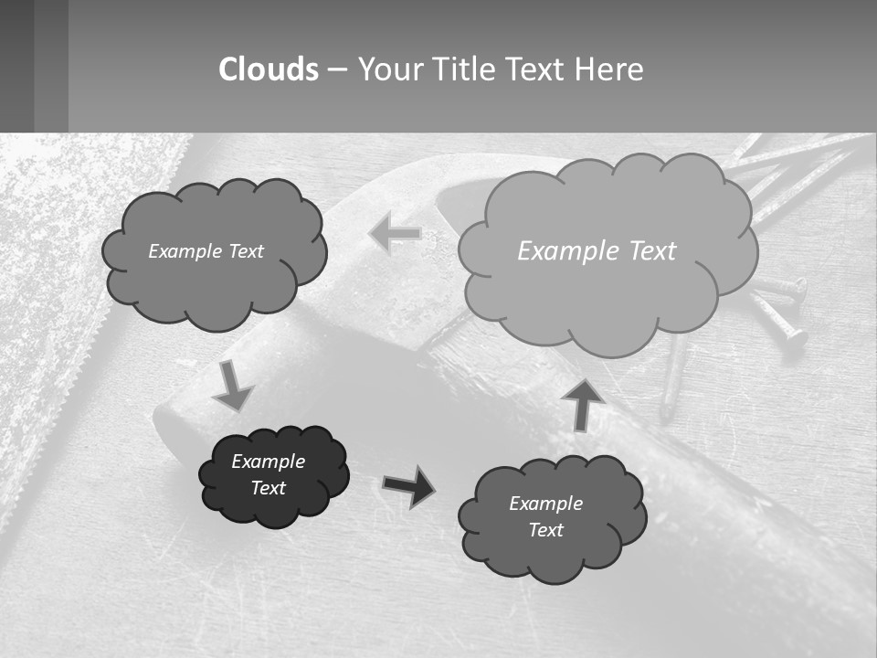 A Hammer And Nails On A Table Powerpoint Template PowerPoint Template