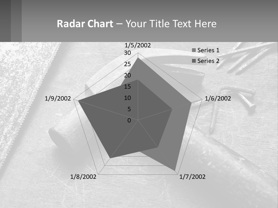 A Hammer And Nails On A Table Powerpoint Template PowerPoint Template