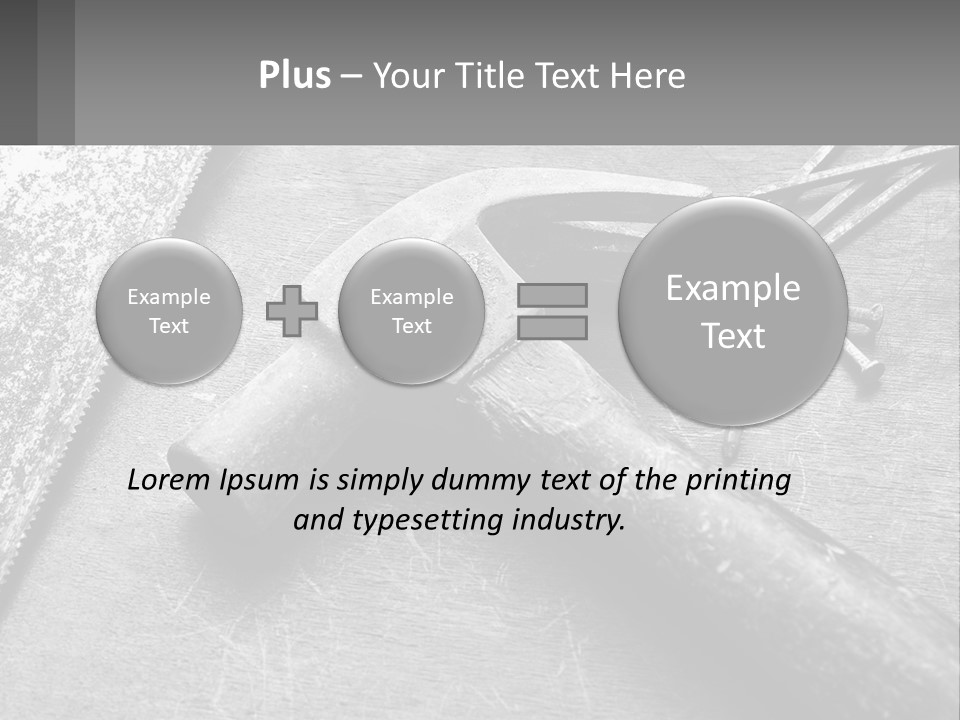 A Hammer And Nails On A Table Powerpoint Template PowerPoint Template