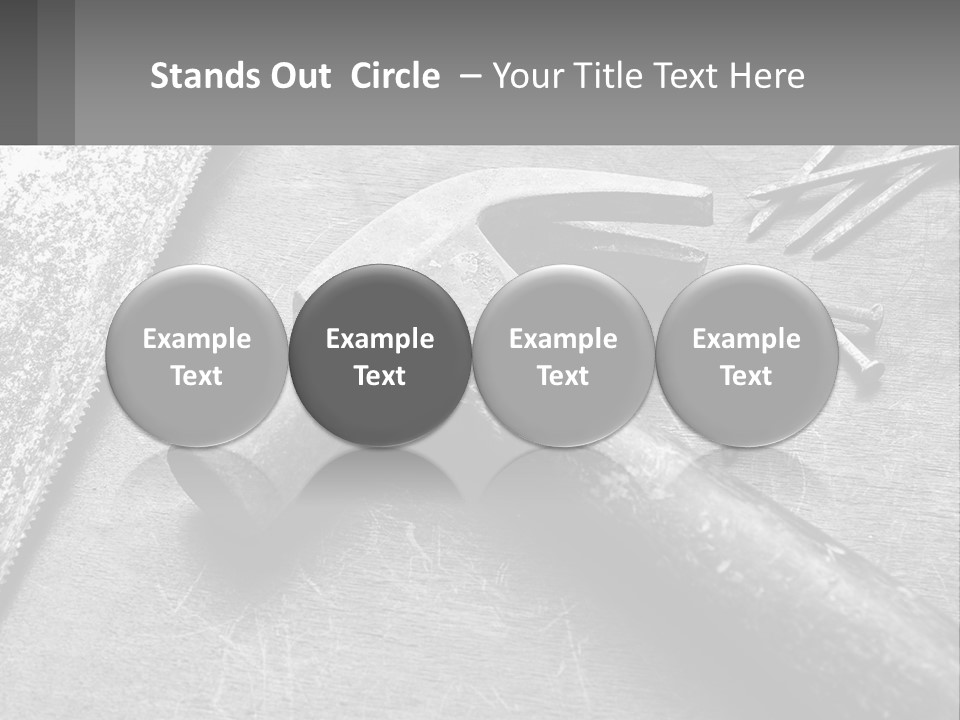 A Hammer And Nails On A Table Powerpoint Template PowerPoint Template