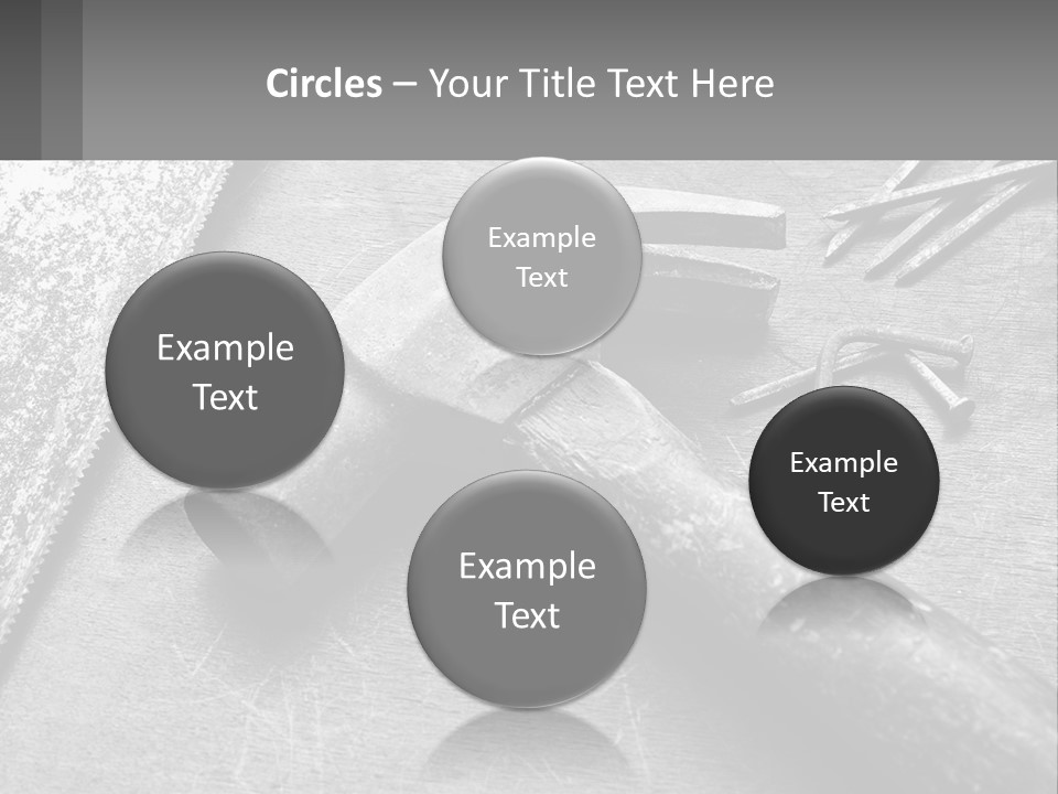 A Hammer And Nails On A Table Powerpoint Template PowerPoint Template
