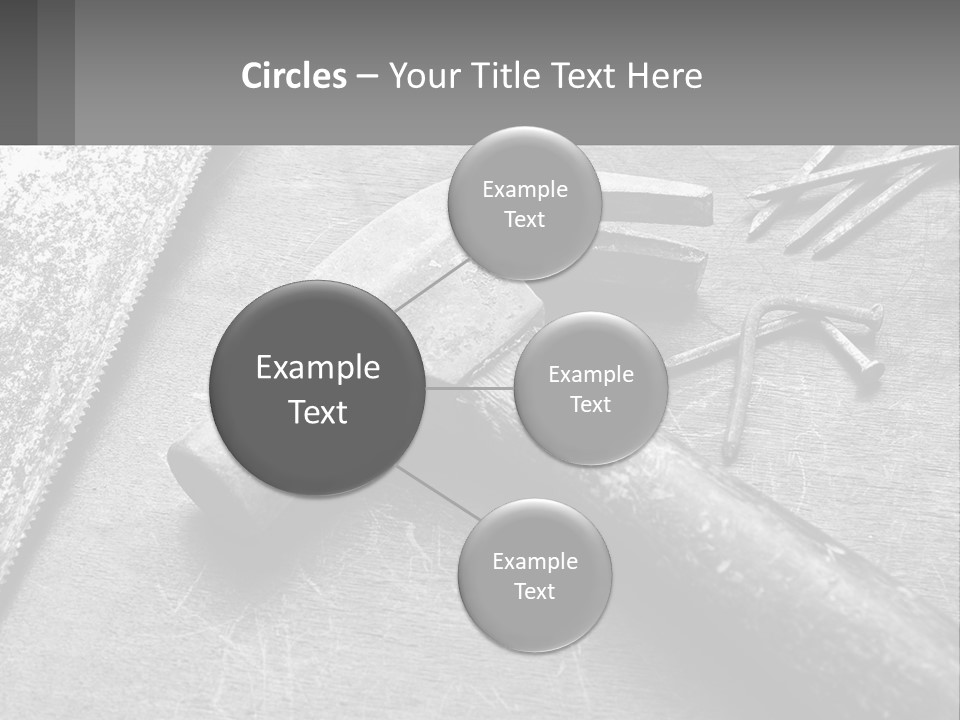 A Hammer And Nails On A Table Powerpoint Template PowerPoint Template