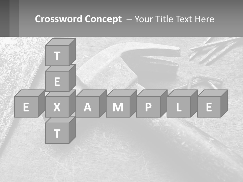 A Hammer And Nails On A Table Powerpoint Template PowerPoint Template