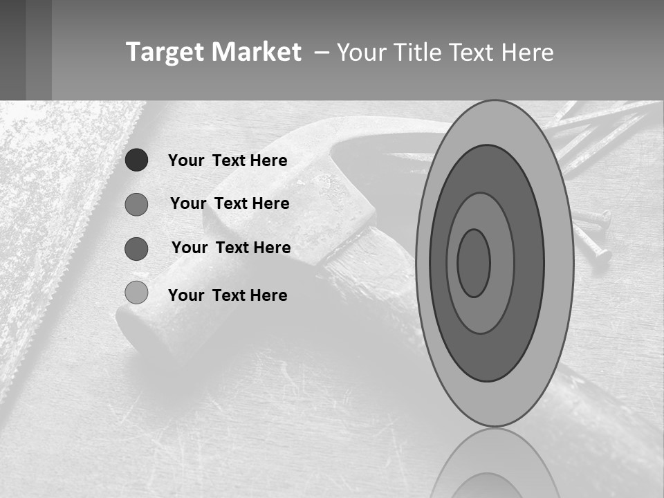 A Hammer And Nails On A Table Powerpoint Template PowerPoint Template