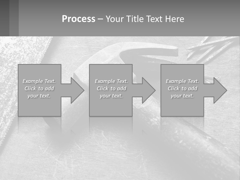 A Hammer And Nails On A Table Powerpoint Template PowerPoint Template