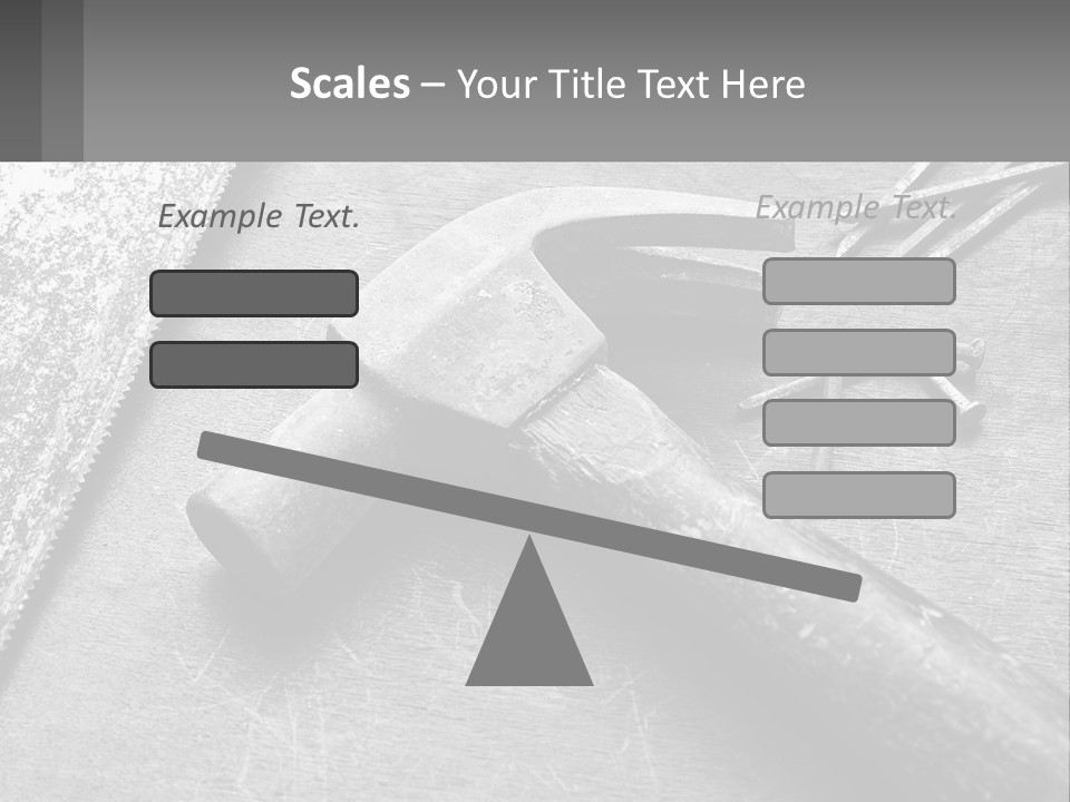 A Hammer And Nails On A Table Powerpoint Template PowerPoint Template