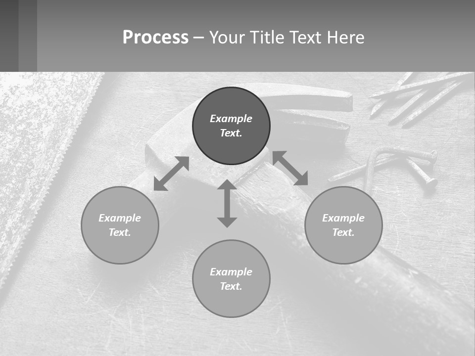 A Hammer And Nails On A Table Powerpoint Template PowerPoint Template