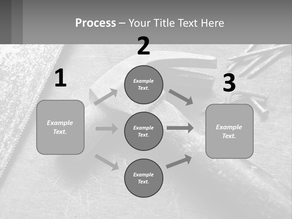 A Hammer And Nails On A Table Powerpoint Template PowerPoint Template