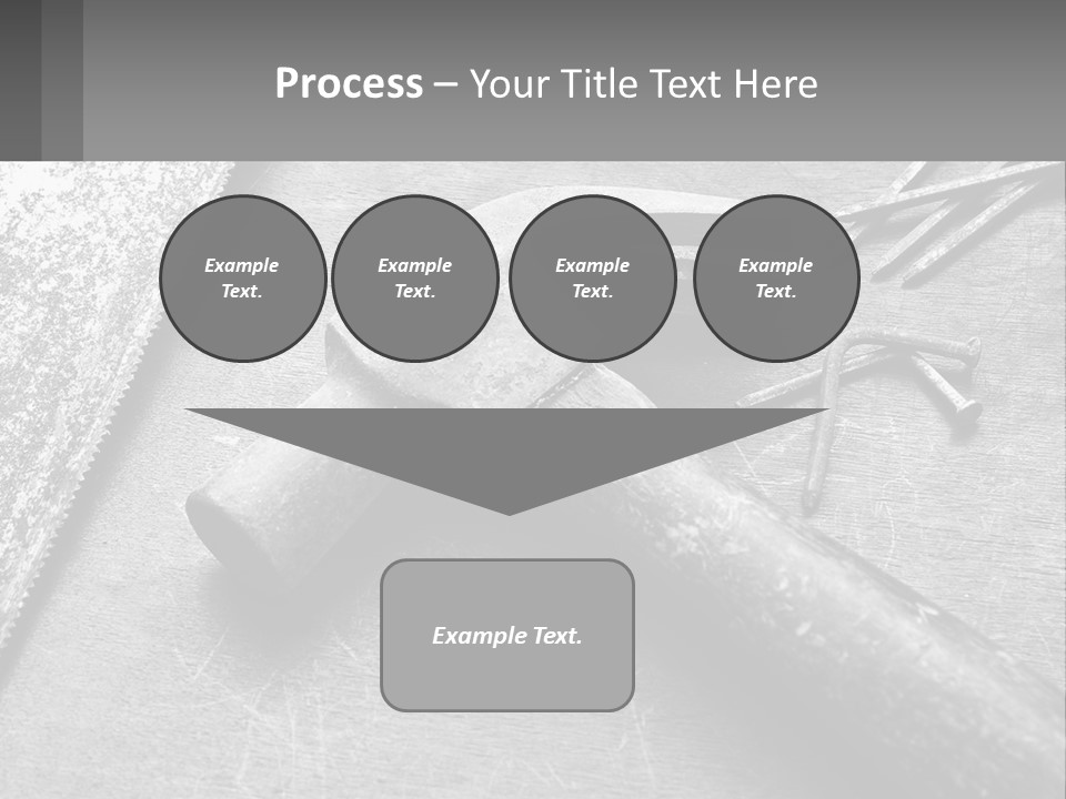 A Hammer And Nails On A Table Powerpoint Template PowerPoint Template