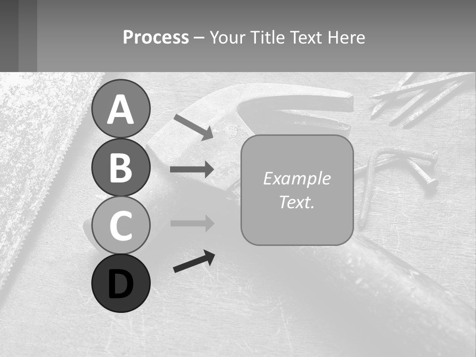 A Hammer And Nails On A Table Powerpoint Template PowerPoint Template
