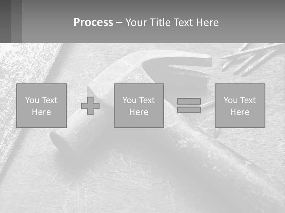 A Hammer And Nails On A Table Powerpoint Template PowerPoint Template