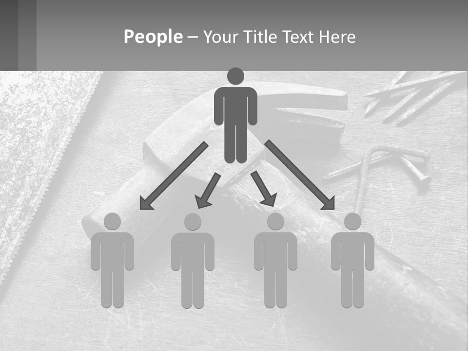 A Hammer And Nails On A Table Powerpoint Template PowerPoint Template