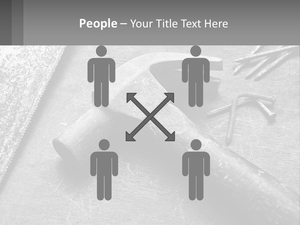 A Hammer And Nails On A Table Powerpoint Template PowerPoint Template