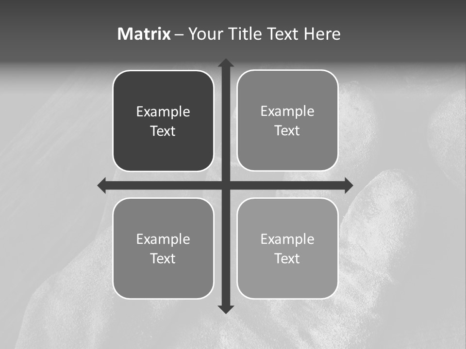 A Black And White Photo Of A Pair Of Gloves PowerPoint Template