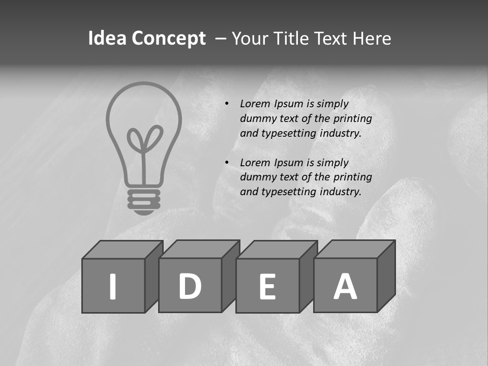 A Black And White Photo Of A Pair Of Gloves PowerPoint Template