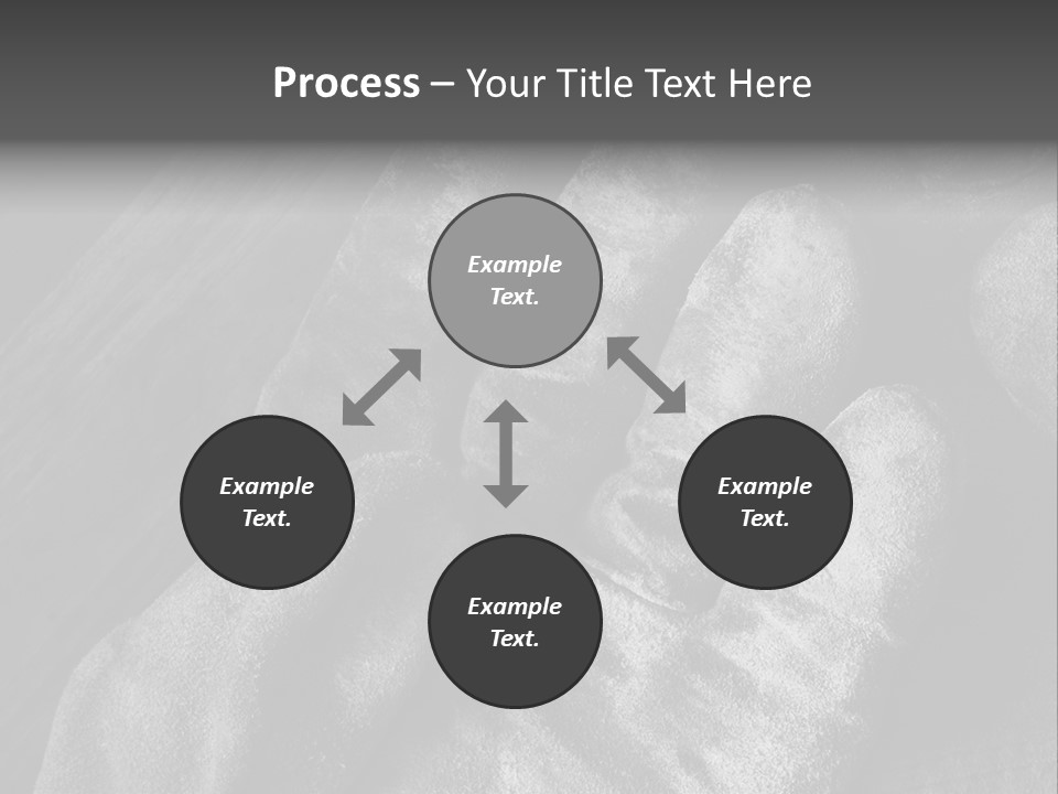 A Black And White Photo Of A Pair Of Gloves PowerPoint Template