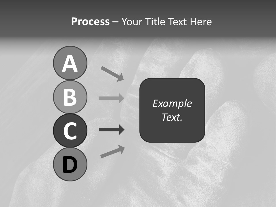 A Black And White Photo Of A Pair Of Gloves PowerPoint Template