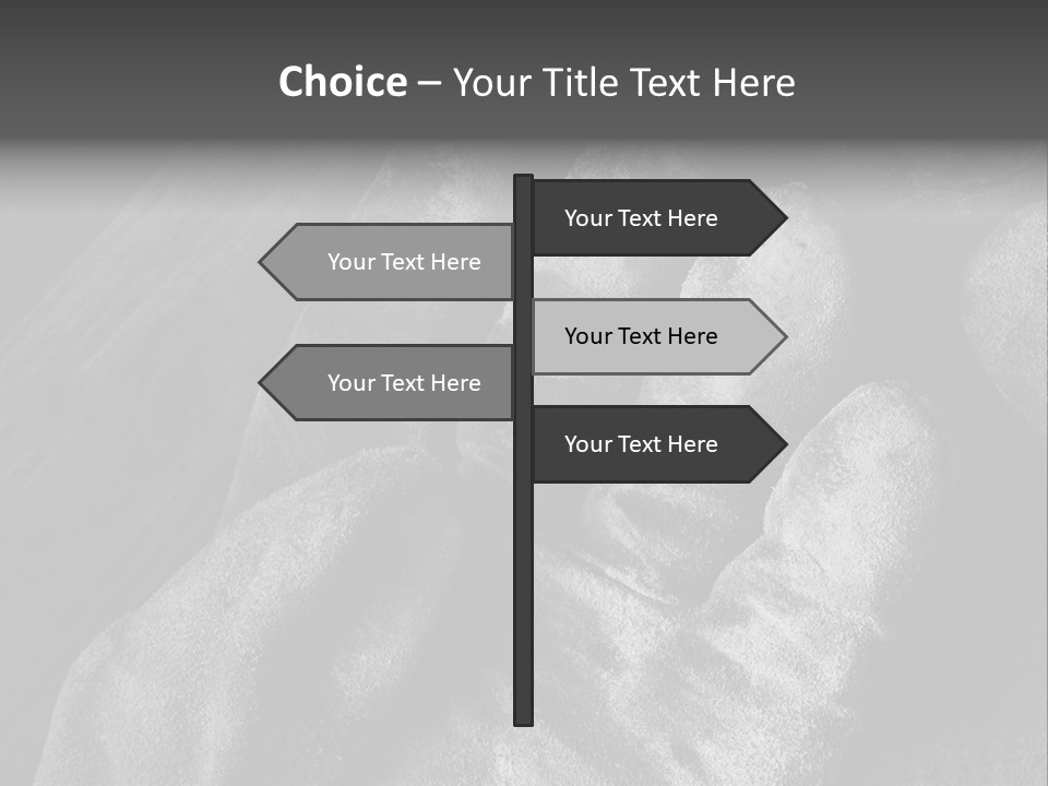 A Black And White Photo Of A Pair Of Gloves PowerPoint Template