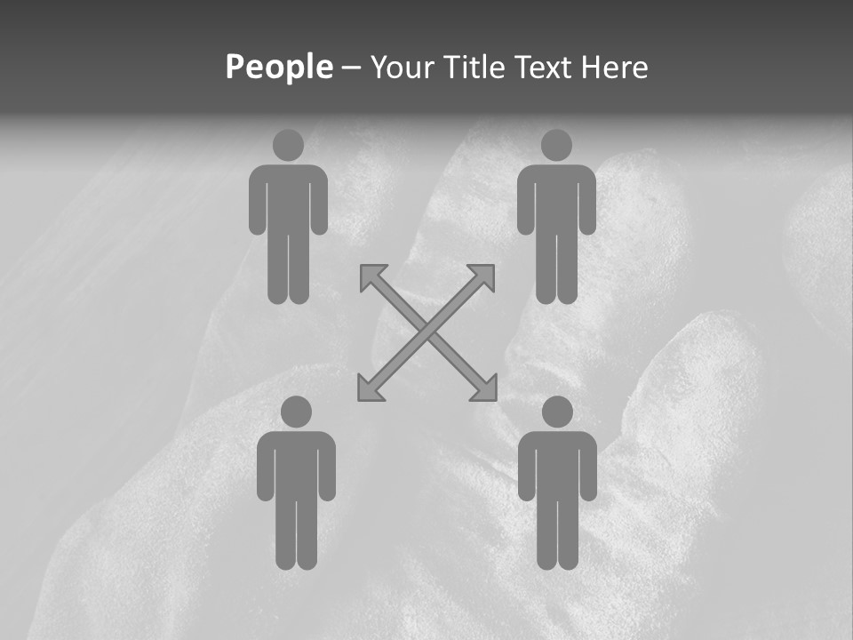 A Black And White Photo Of A Pair Of Gloves PowerPoint Template