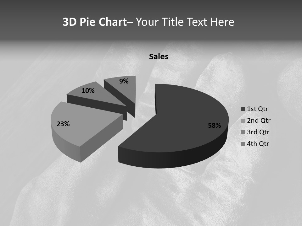A Black And White Photo Of A Pair Of Gloves PowerPoint Template
