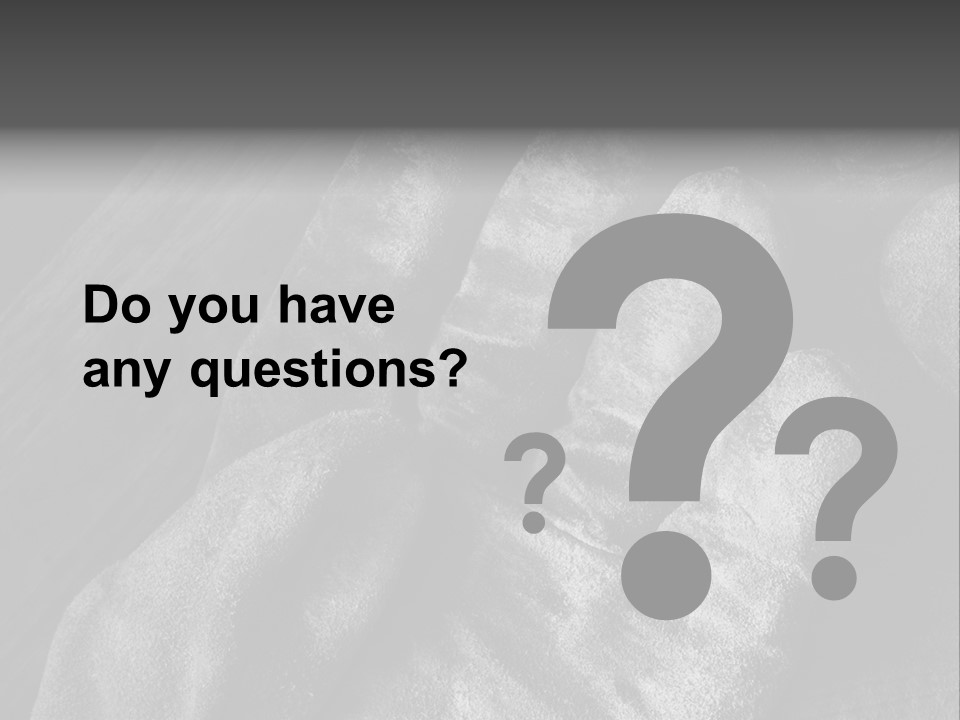 A Black And White Photo Of A Pair Of Gloves PowerPoint Template