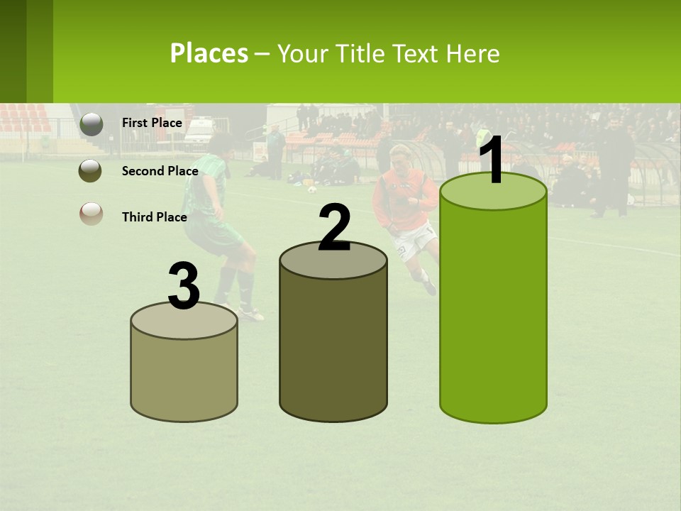 A Group Of Young Men Playing A Game Of Soccer PowerPoint Template