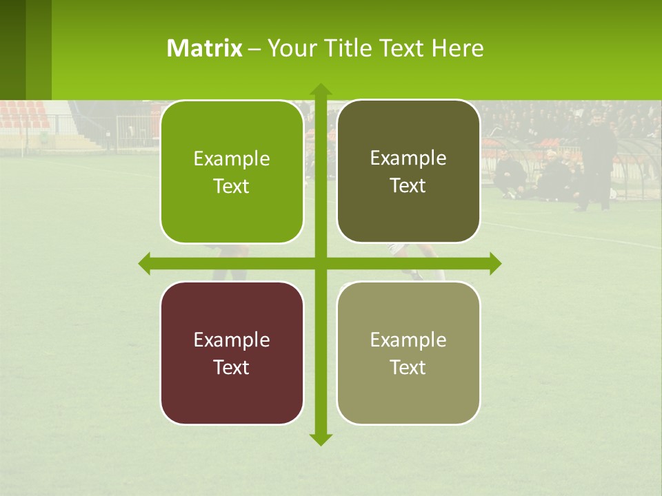 A Group Of Young Men Playing A Game Of Soccer PowerPoint Template