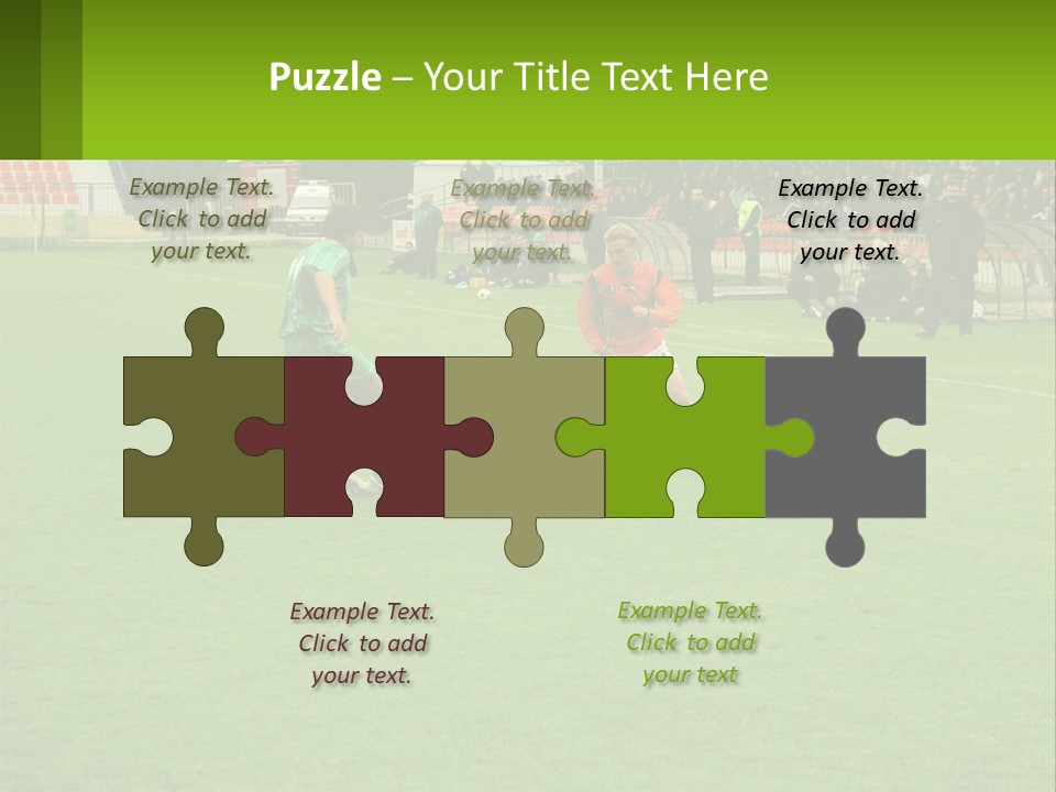 A Group Of Young Men Playing A Game Of Soccer PowerPoint Template